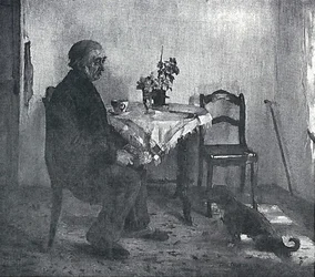 Alter Mann im Zimmer